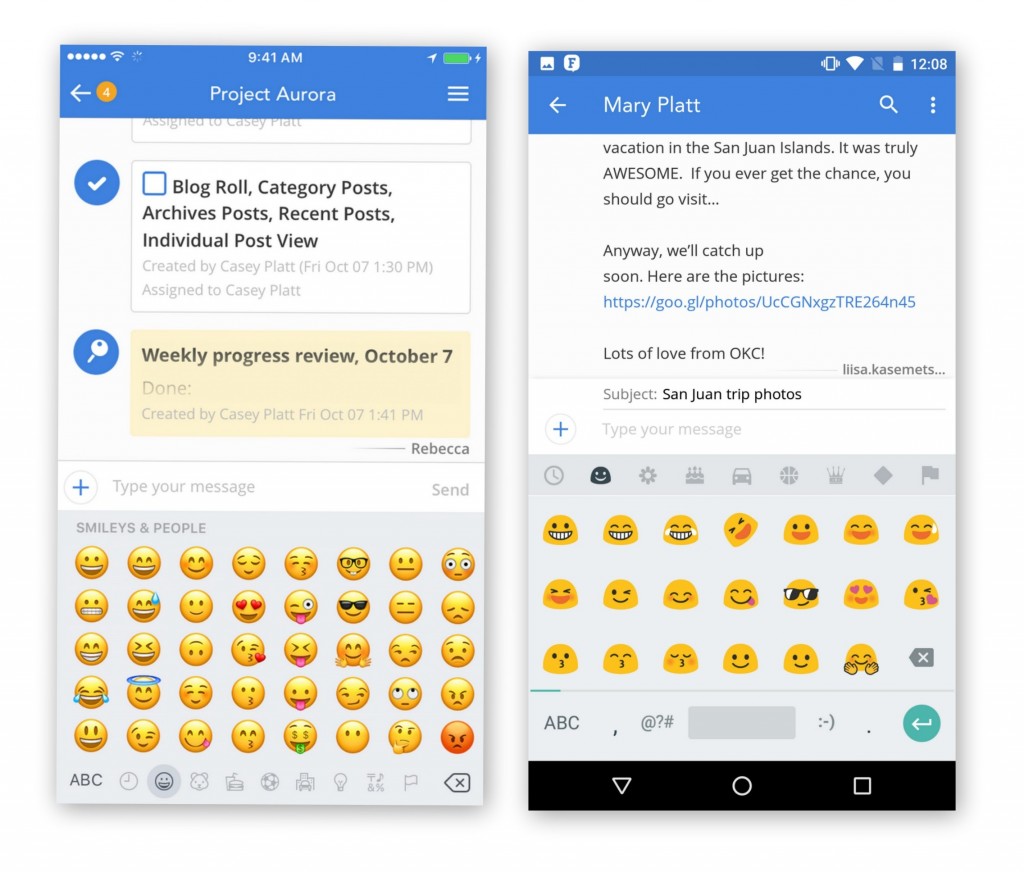 Fleep emoji keyboard