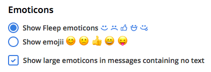 Emoticons preferences