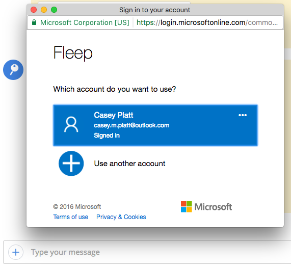 Fleep OneDrive integration