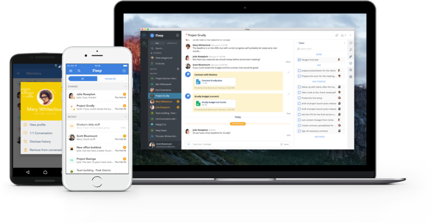Screenshot of devices